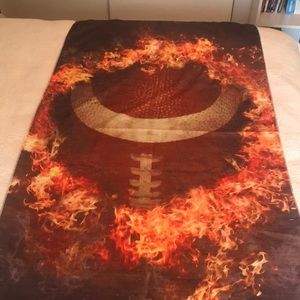 4 for $35 Football flame beach towel or wall hanging